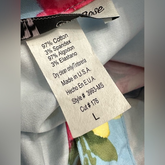 Unique Vintage Light Blue & Blooming Floral Print Button Up Swing Dress NWT L - Picture 9 of 10